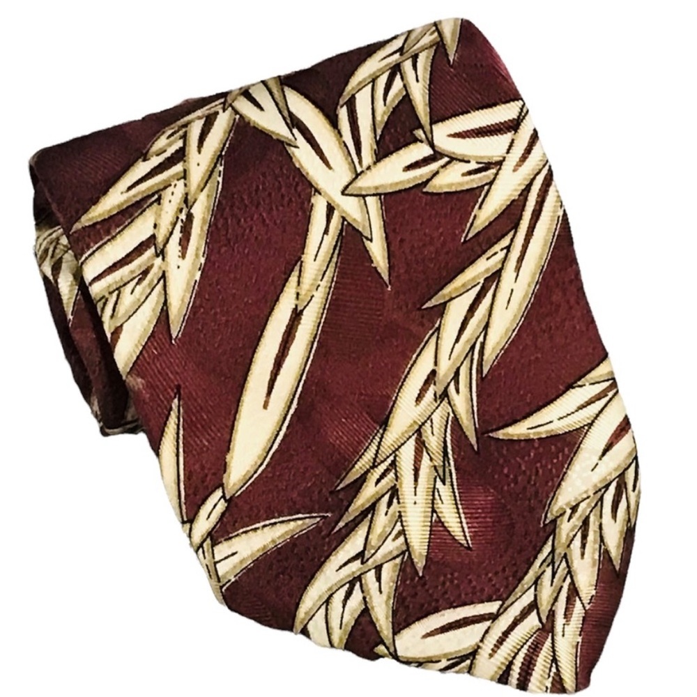Hugo Boss Brown & Yellow Silk Necktie